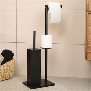 Kobos Hareketli WC Set Kare Mat Siyah KBW-871MB