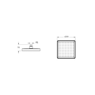 Artema Base Square Duş Başlığı 1F 200mm Krom A45905