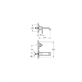 VitrA Suit Ankastre Lavabo Bataryası Sıva Üstü Grubu Soft Bakır A4278229