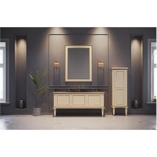 ORKA Glory Banyo Dolabı Takımı Mat Krem 160 cm ORKA5002994