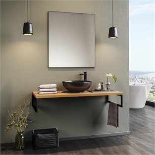 ORKA Kestel Banyo Dolabı Takımı Meşe 120 cm ORKA5000363