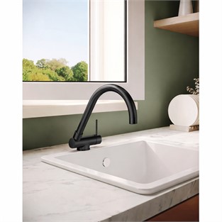 Artema Masterline Eviye Bataryası (C Tipi Katlanır) Mat Siyah A4351836