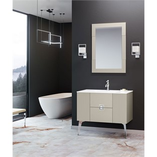 ORKA Adria Banyo Dolabı Takımı Mat Vizon Krom 120 cm ORKA5000016