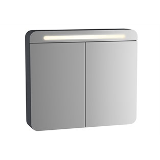 VitrA Sento Aydınlatmalı Dolaplı Ayna 80 cm Mat Antrasit 61680