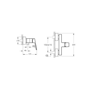 Artema Minimax Square Duş Bataryası Soft Altın A4352174