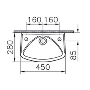 Norm Lavabo 45 cm 2141L003-0015