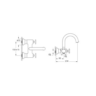 VitrA Origin Classic Banyo Bataryası Mat Siyah A4289336