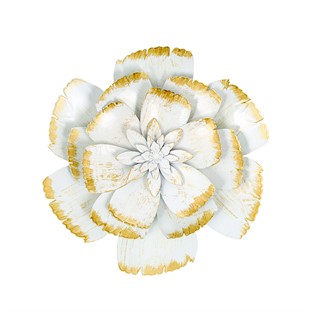 Vitale Dekoratif Duvar Çiçeği Beyaz-Gold 38 cm AK.JF557105100