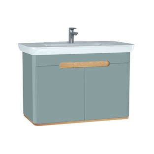 VitrA Sento Lavabo Dolabı 100 cm Kapaklı Mat Fiyord Yeşili 65872