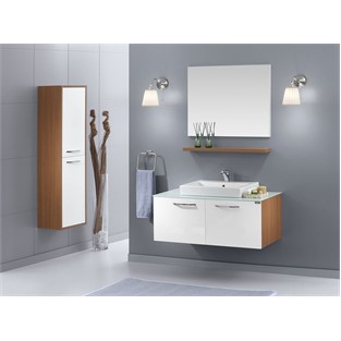 ORKA Heybeli Banyo Dolabı Takımı Teak 100 cm ORKA5000486