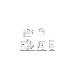 VitrA Root Kapaklı Lavabo Dolabı 60 Cm Parlak Beyaz 66354