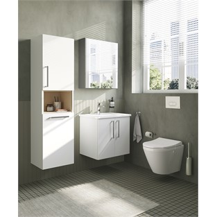 VitrA Root Kapaklı Lavabo Dolabı 60 Cm Parlak Beyaz 66354