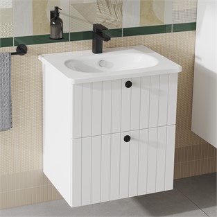 VitrA Root Groove Çekmeceli Lavabo Dolabı 60 cm Mat Beyaz 69415