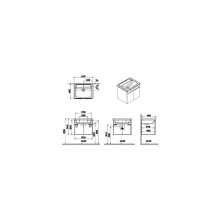 VitrA Quadrum Lavabo Dolabı 65 cm Altın Meşe 62540