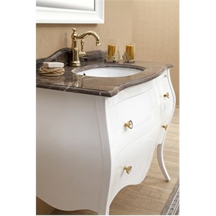 ORKA Prestige Banyo Dolabı Takımı Parlak Beyaz 110 cm ORKA5000646