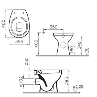 Norm Tek Klozet Beyaz 2553L003-0089