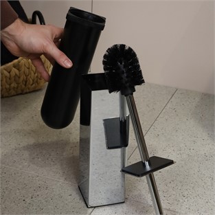 Kobos Kare Tuvalet Fırçalığı Yerden Parlak Krom KBW-822CR