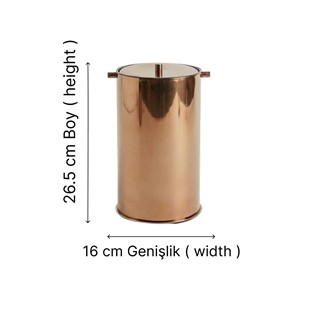 Kobos Nova Çöp Kovası 5L Parlak Bakır KBW-908RS