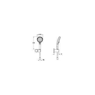 Artema Base Round El Duşu 3F 100mm Mat Siyah A4590636