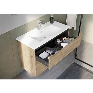 VitrA S20 Square Etajerli Lavabo 100x47 cm Beyaz 7678B003-0001