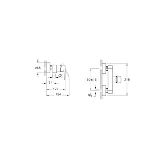 Artema Flow Square Duş Bataryası Krom A42931