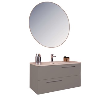 Kobos Serenity 100 cm Banyo Dolabı Seti Moon Grey