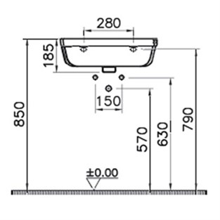 Norm 301 Lavabo 55 cm 2846L003-1029