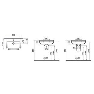 Norm 301 Lavabo 65 cm 2848L003-1029