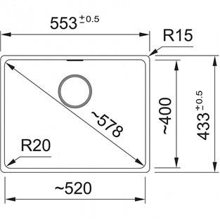 Franke Granit Eviye Tek Gözlü Damlalıksız Bx Maris Mrg 210/110-52 Nero F125.0688.487K