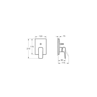 Artema Root Square Ankastre Banyo Bataryası Mat Siyah A4275236