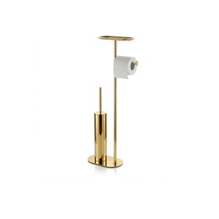 Kobos Nova Hareketli WC Set Yuvarlak Parlak Gold KBW-836-1GL