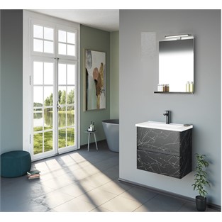 ORKA Düden Stone Banyo Dolabı Takımı Mat Venato 65 cm ORKA5002754