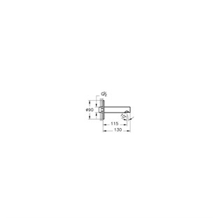 VitrA Origin Çıkış Ucu Mat Siyah A4262236WTC