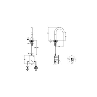 VitrA Liquid Temassız Lavabo Bataryası (Elektrikli) Parlak Siyah A4278839