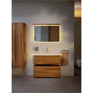 VitrA Nest Trendy Tekerlekli Alt Ünite 100 cm Hareli Doğal Ahşap 56184