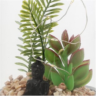 Vitale 2'Li Taşlı Budhalı Ledli Cam Dekor 17 cm AK.JFHZ1951160