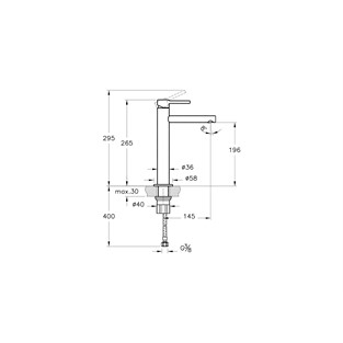 VitrA Origin Yüksek Lavabo Bataryası Fırçalı Nikel A4255734
