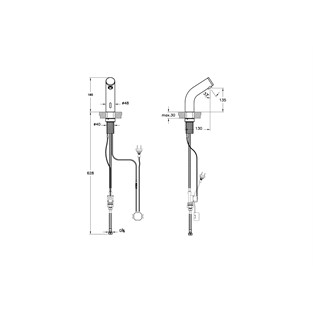 VitrA Sento Çocuk Temassız Lavabo Bataryası Krom-Yeşil A47188
