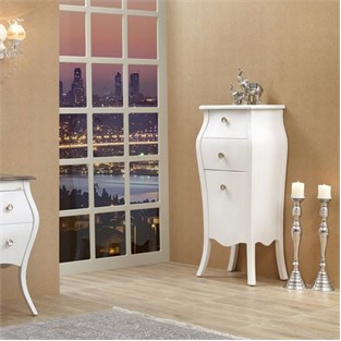 ORKA Prestige Boy Dolabı Parlak Beyaz 45 cm ORKA3001845