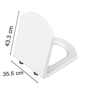 VitrA Valarte Duroplast Yavaş Kapanır Klozet Kapağı Beyaz 124-003R009