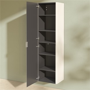 VitrA Nest Boy Dolabı 45 cm Tek Kapaklı Parlak Beyaz Sol 56427