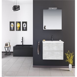 ORKA Düden Stone Banyo Dolabı Takımı Mat Onyx 65 cm ORKA5002753