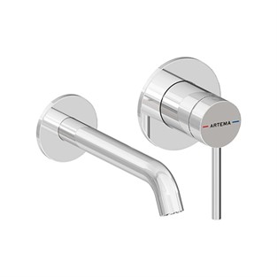 Artema Minimax Round Ankastre Lavabo Bataryası Krom A43537