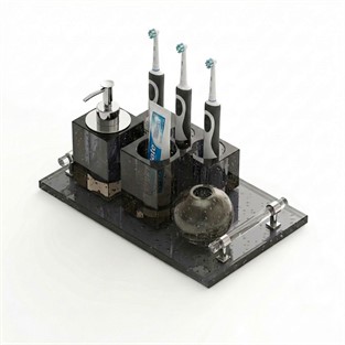 Kobos Bubbles Diş Fırçalık Cam KBW40001