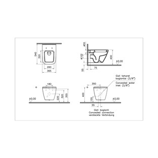 VitrA Integra Square Asma Klozet 7081L003-0090