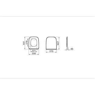VitrA Integra Square Slim Klozet Kapağı 191-003-001