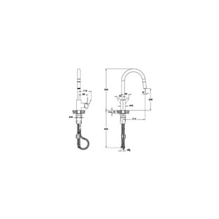 Artema Masterline Pull-Down Eviye Bataryası Krom A42162