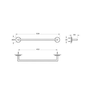 VitrA Origin Havluluk 45 cm Fırçalı Nikel A4488634