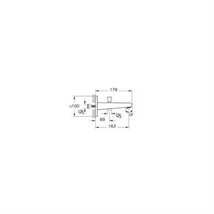 Artema Flow Square Ankastre Banyo Seti Krom A49322