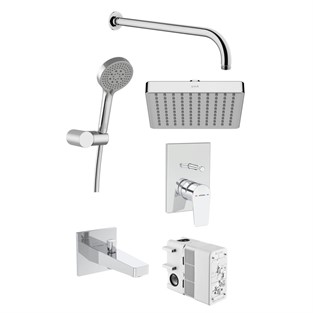 Artema Flow Square Ankastre Banyo Seti Krom A49322